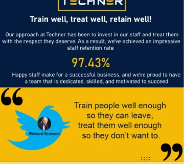 Techner Inspirational Quote Richard Branson - Train People Well Enough So They Can Leave Treat Them Well Enough So They Don't Want To