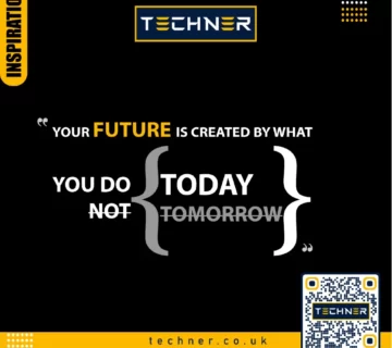 Techner Inspirational Quote - You Future is created by What You Do Today Not Tomorrow