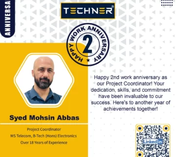 Techner Work Anniversary Syed Mohsin Abbas