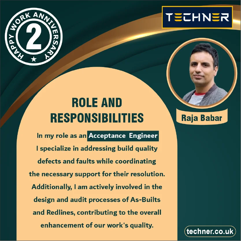 Techner Staff Work Anniversary - Raja Babar