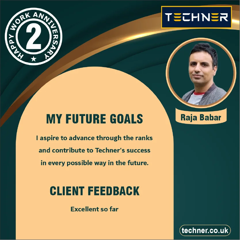 Techner Staff Work Anniversary - Raja Babar