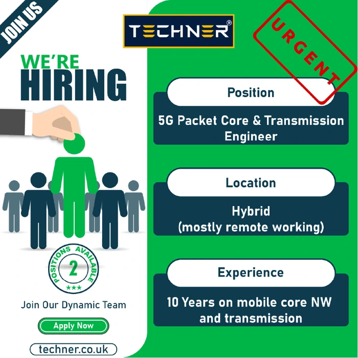 Techner - Jobs - 5G Packet Core & Transmission Engineer (02 Positions)