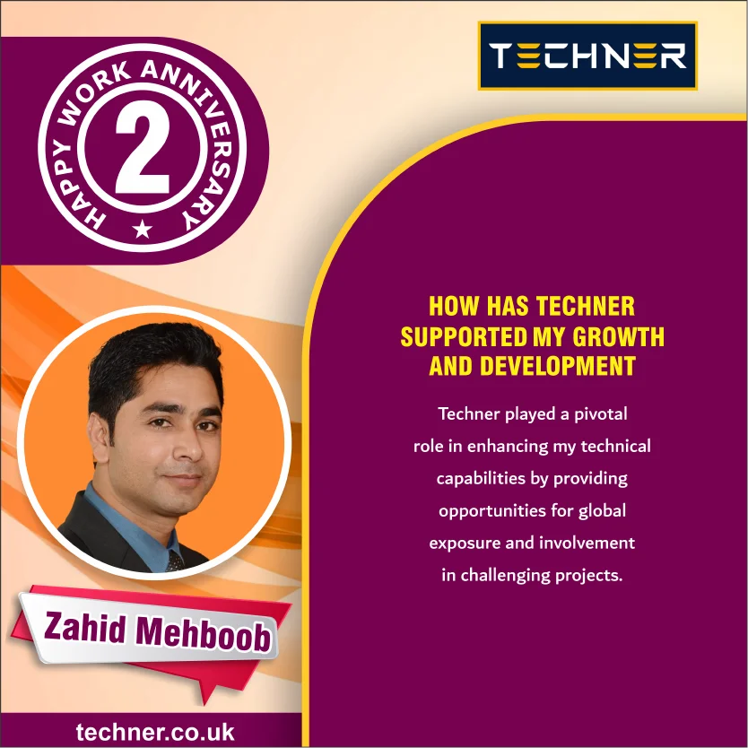 Techner Staff Work Anniversary Zahid Mehboob