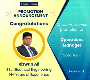 Techner - Promotion Annoucement - Rizwan Ali - Operations Manager