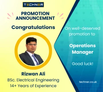 Techner - Staff Promotion Announcement - Rizwan Ali - Operations Manager