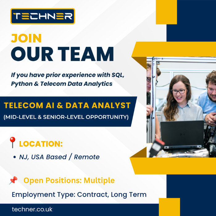 2026 09 30 Telecom AI Data Analyst Job Post NJ USA